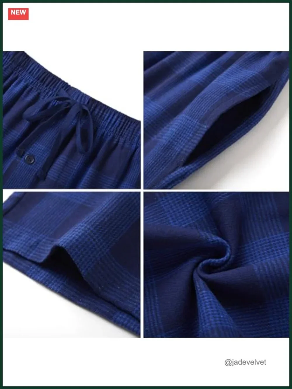 Flannel Pajama Pants 3 Pack Cotton Sleep Lounge Pockets Button Fly
